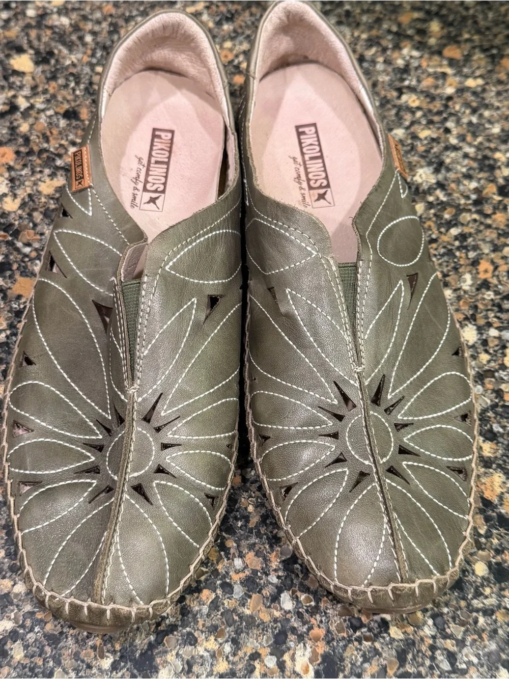 Pikolinos Olive Green Slip-On Women's Shoes Jerez size 40